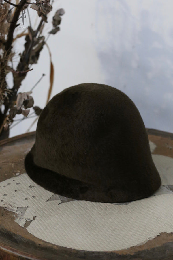 MAME KUROGOUCHI brown wool hat MM22FW AC308